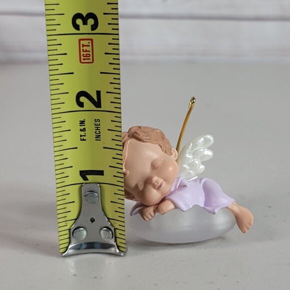 Hallmark Ornament Mary's Angels Iris Series Sleeping Angel on Cloud 1991 Vintage - Picture 8 of 11